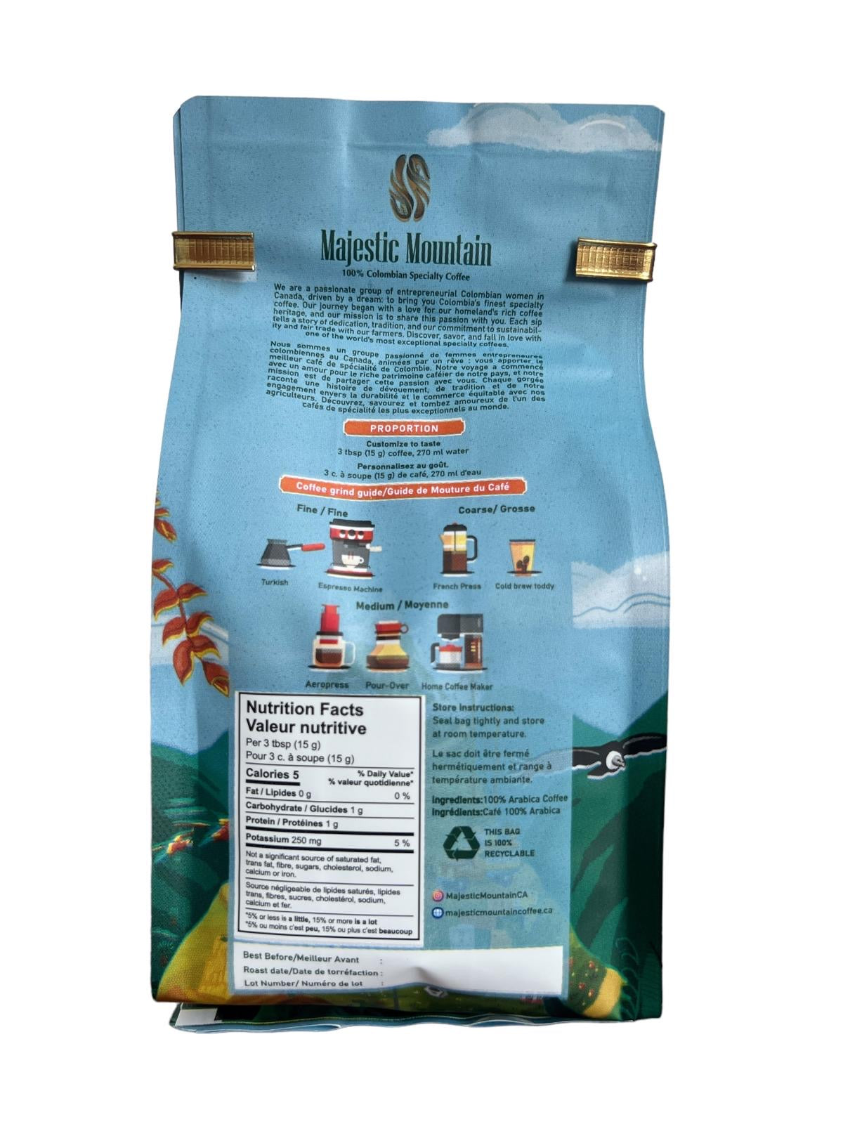 Colombian Specialty Coffee 250g - Majestic Mountain "Ave Maria"