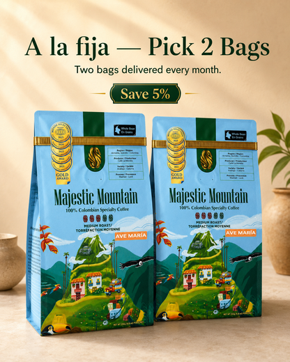 Que No Falte el Tinto — Ave María Monthly Coffee Subscription 2 or 4 Bags × 250g